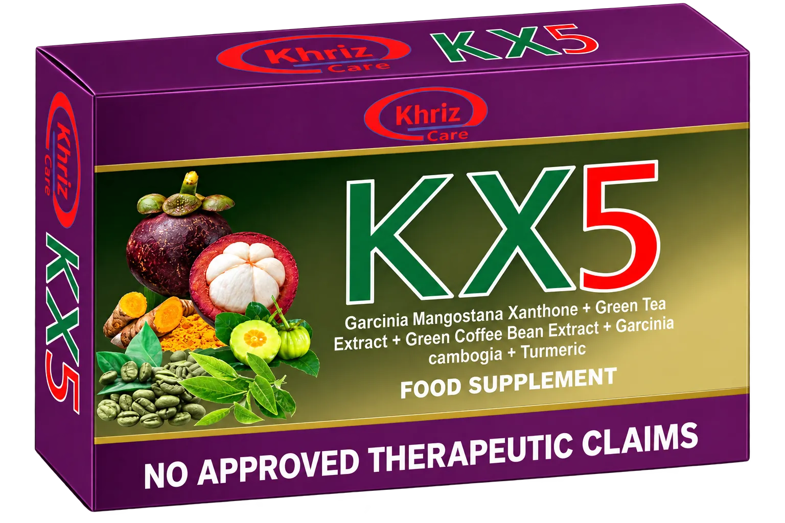 KX5 carton, mangosteen food supplement capsule