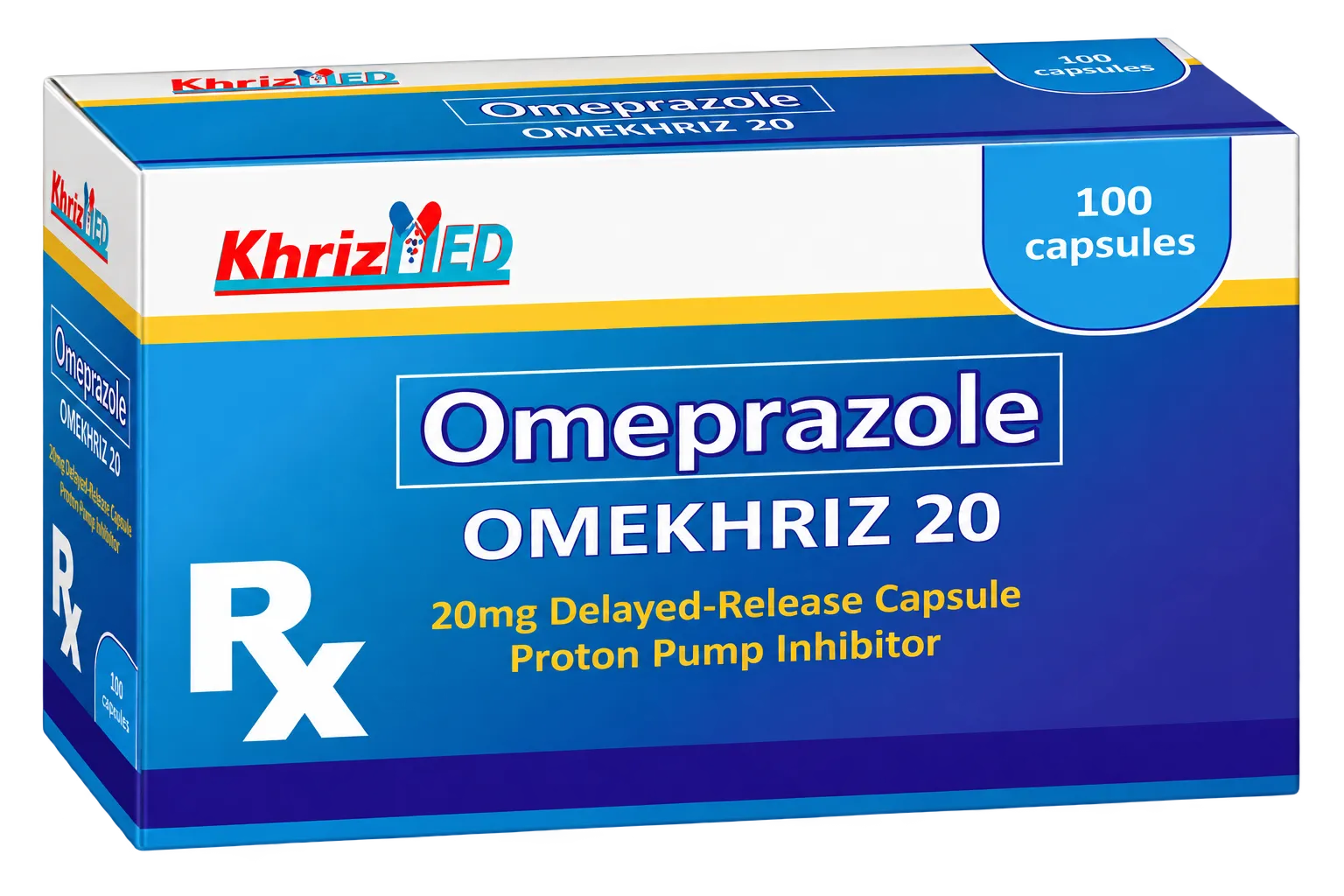 Omekhriz 20 carton, Omeprazole 20 mg delayed-release capsule