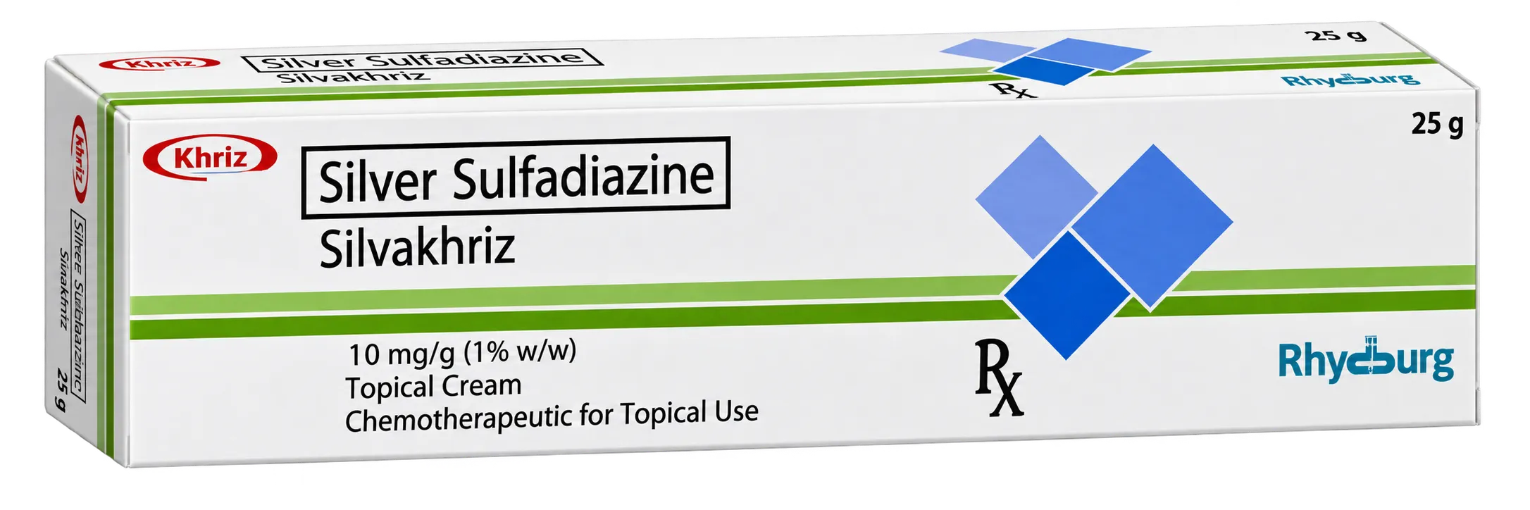 Silvakhriz carton, Silver Sulfadiazine 1% w/w topical cream